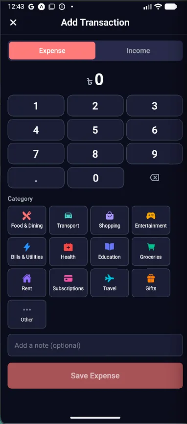 BudgetFlow — screen 3