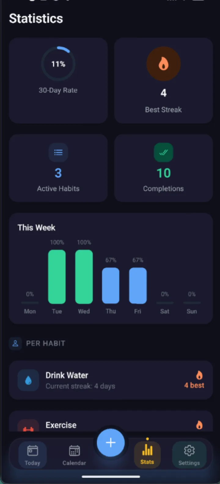 HabitFlow — screen 1